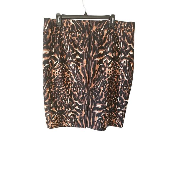 Talbots leopard animal print pencil skirt sz 14 WSK2 - Picture 3 of 5